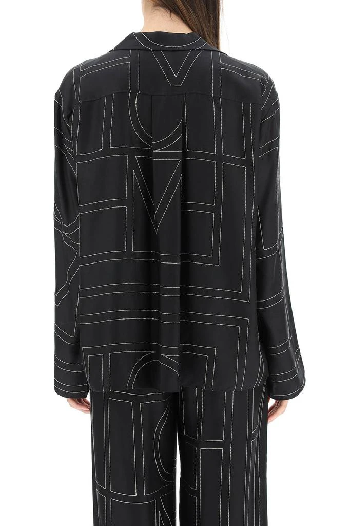 Totême monogram silk pajama top 3