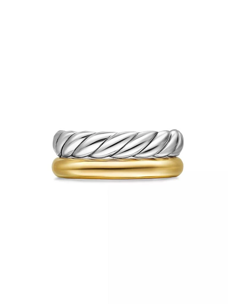 David Yurman DY Mercer Two Row Ring in Sterling Silver 3