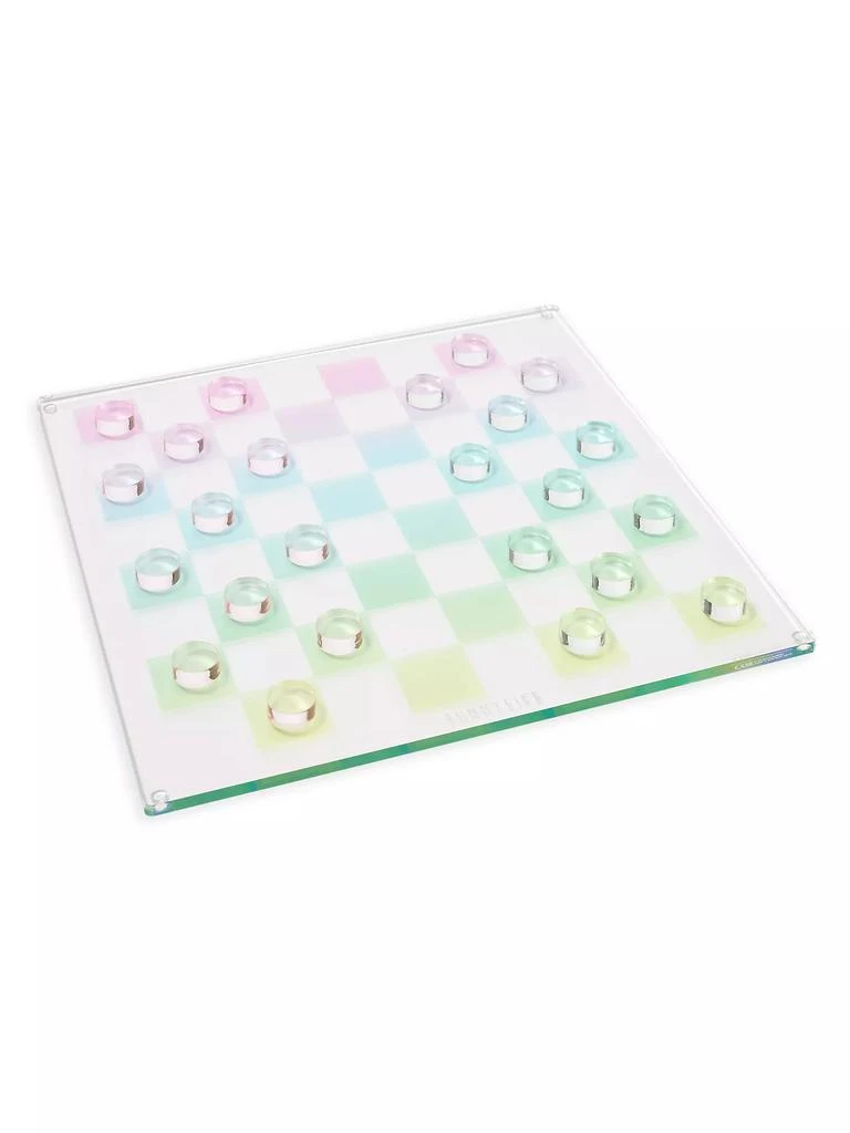 Sunnylife Game On Lucite Aurora Chess & Checkers Set 6