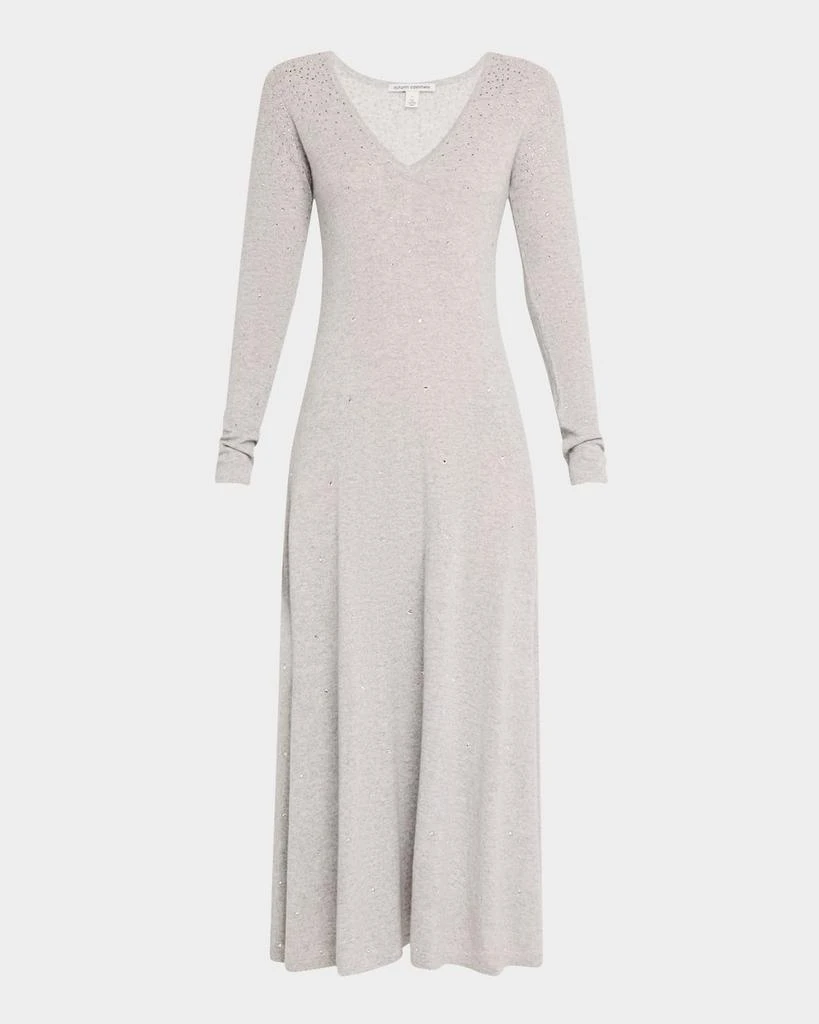 Autumn Cashmere Rhinestone Cashmere Midi Sweater Dress 1
