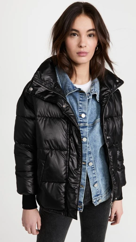 Blank Denim Run The Show Nylon & Denim Puffer 1
