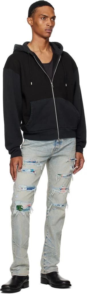 AMIRI Blue Thrasher Slim Jeans 4