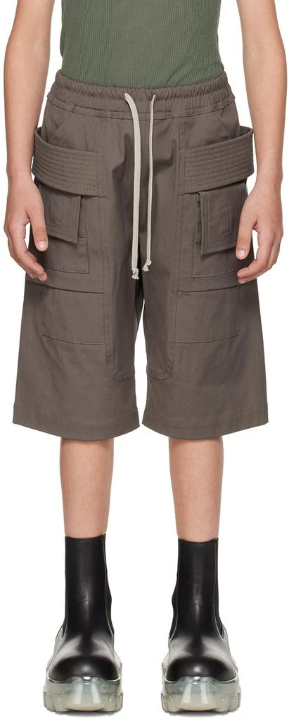 Rick Owens Kids Gray Creatch Shorts