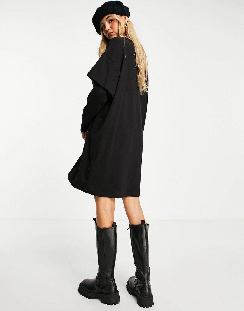 Urban Revivo Urban Revivo slogan t-shirt mini dress in black 2