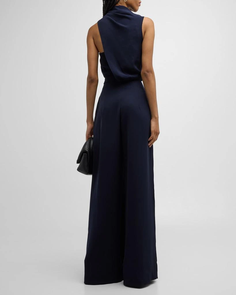 Black Halo Floella Draped Mock-Neck Jumpsuit 6