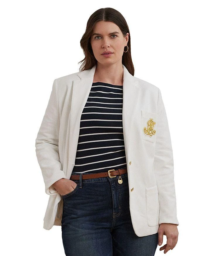 Ralph Lauren Plus Bullion Jacquard Blazer