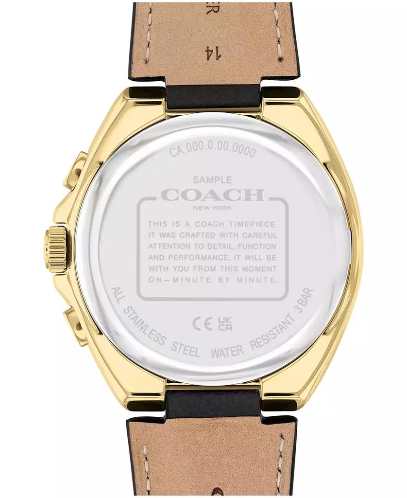 Coach Men's Jackson Black Leather Strap Watch 45mm 3