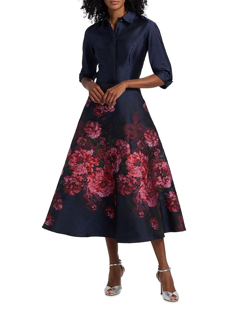 Teri Jon Jacqurd Floral
Paisley Shirtwaist Gown 2
