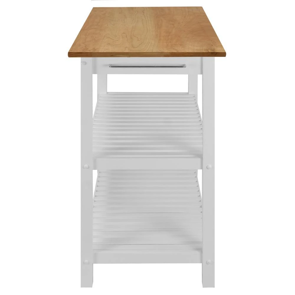 Casual Home Kitchen Island with Solid American Cherry Top 2