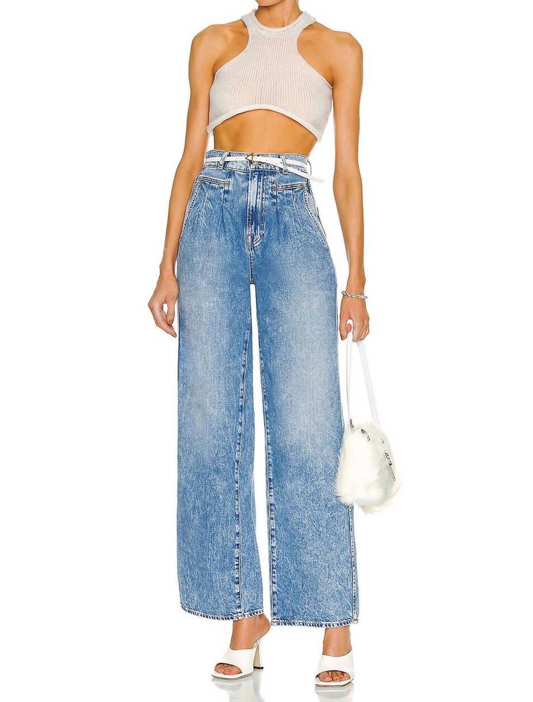 GRLFRND Grlfrnd - morgan pleated high rise wide leg jeans