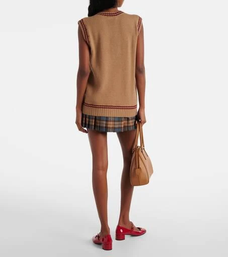 Prada Logo wool and cashmere sweater vest 3