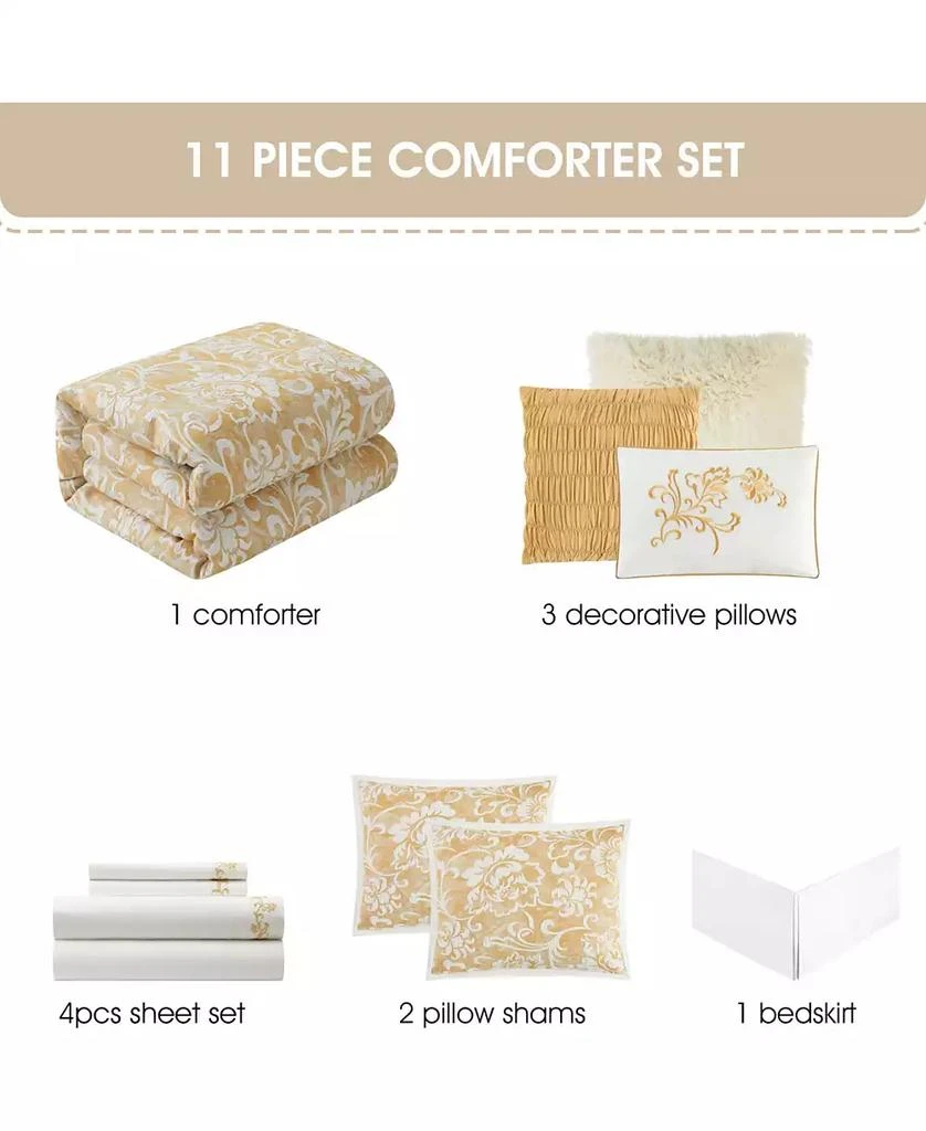 Stratford Park Sendy Floral 11-Pc. Comforter Set 9