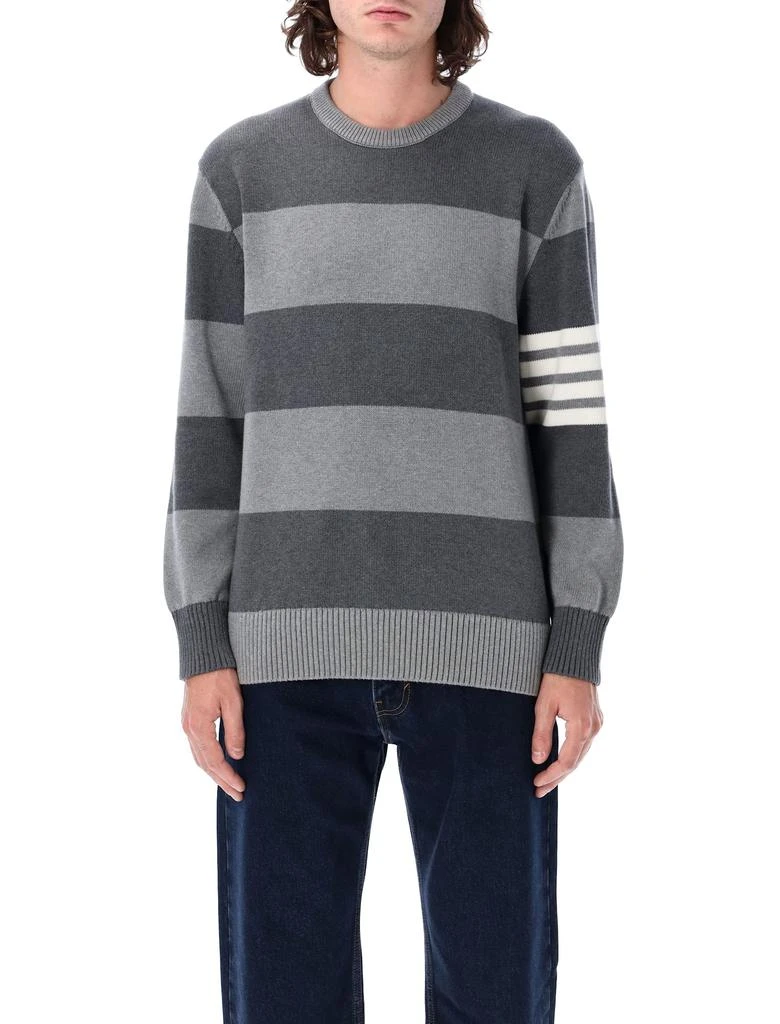 Thom Browne Rose Icon Intarsia Rugby Stripe Jersey S 1