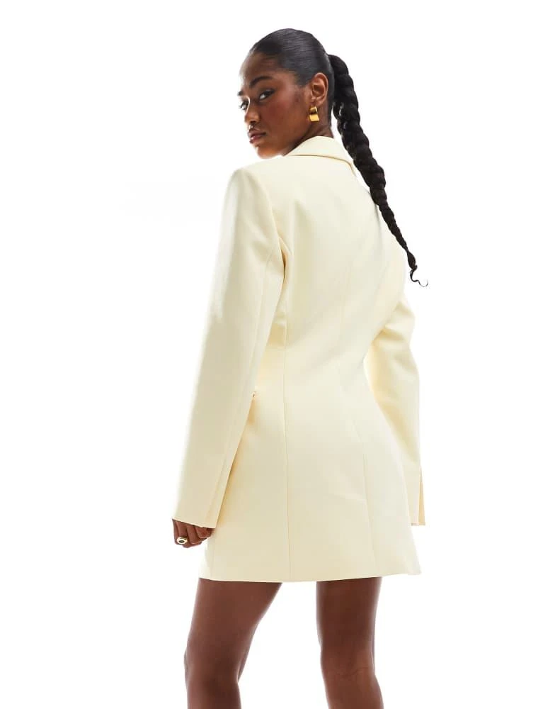 ASOS DESIGN cinch waist blazer dress in buttermilk  On Sale Now with Up to  35% Off | Discover Exclusive Deals & Savings at BeyondStyle  Authentic  ASOS Home|women with Limited-Time Discounts,