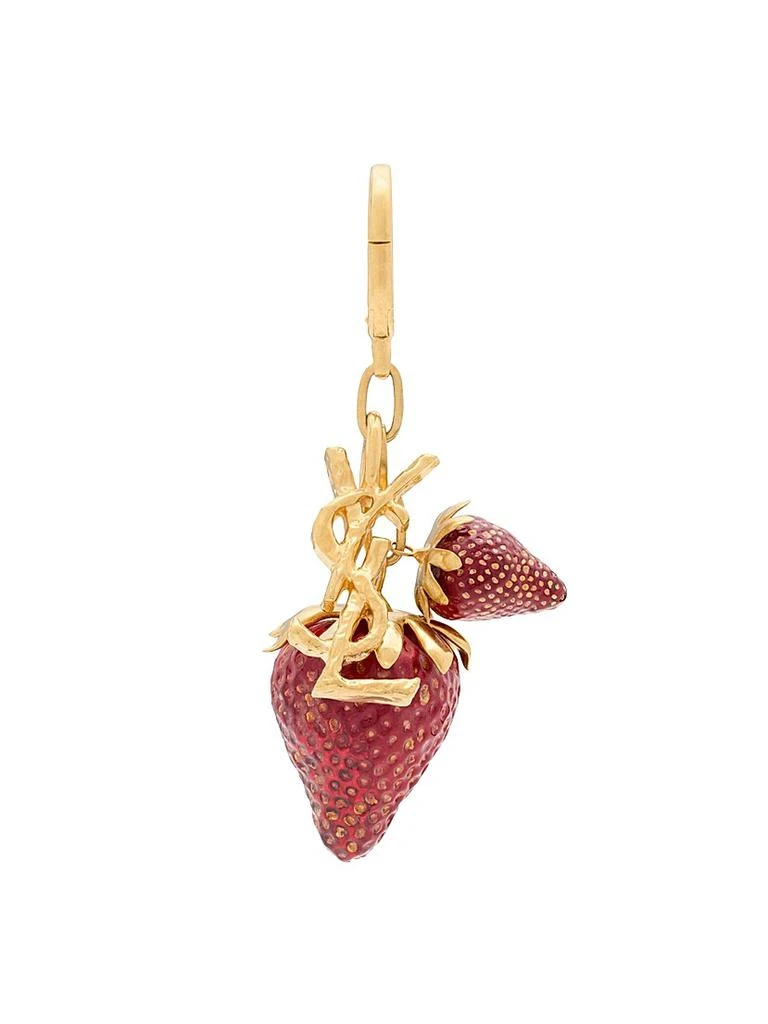 Yves Saint Laurent Cassandre Strawberry Bag Charm in Resin and Metal