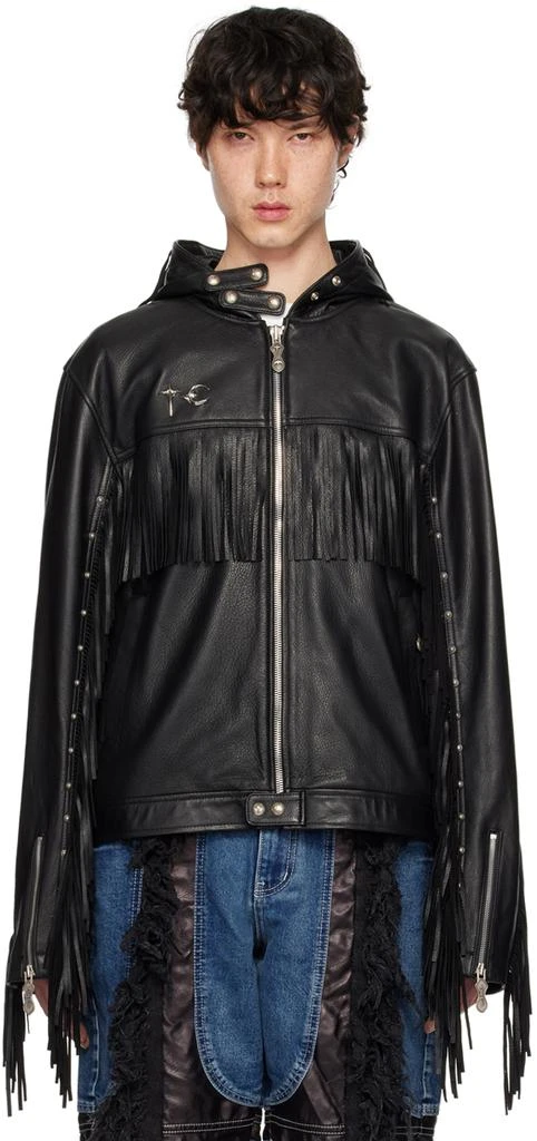 Thug Club Black Hell Cowboy Leather Jacket 1