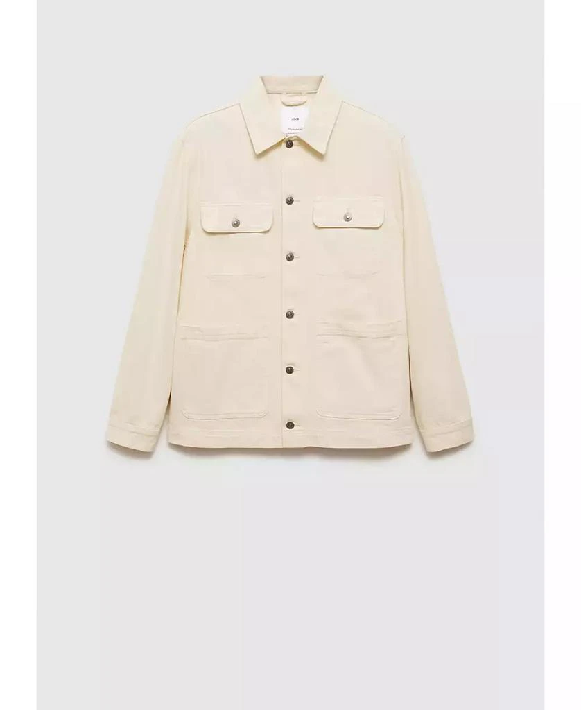 Mango Men's Pockets Detail Denim Overshirt 1