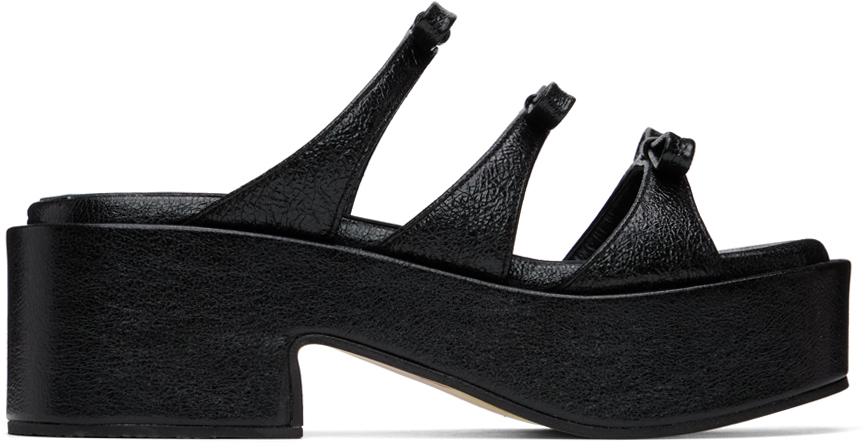 Marge Sherwood Black Ribbon Sandals