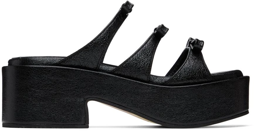 Marge Sherwood Black Ribbon Sandals 1