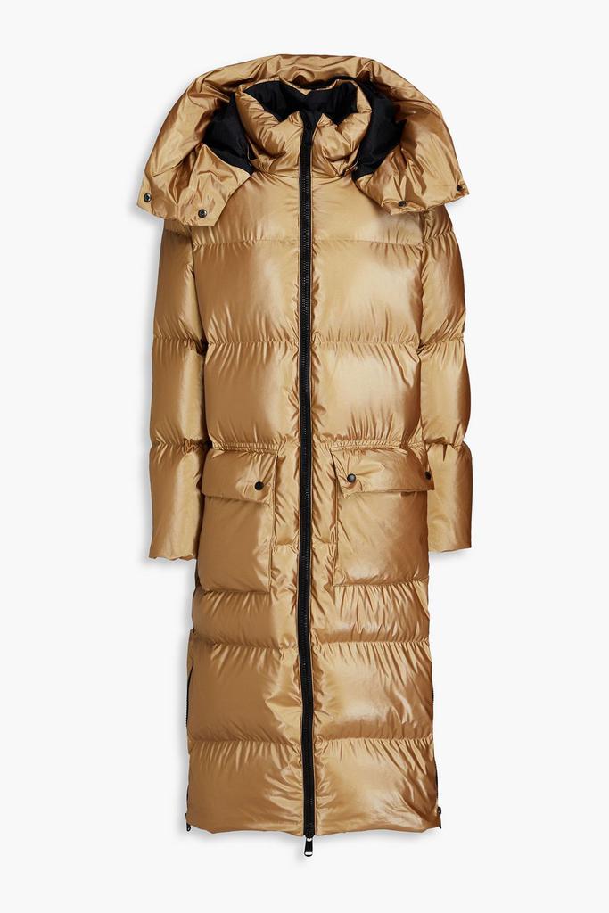 Goldbergh Jett quilted metallic hooded down coat