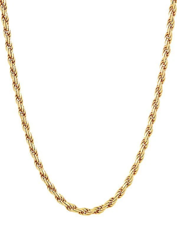 Saks Fifth Avenue Basic 18K Goldplated Sterling Silver Rope Chain Necklace 1