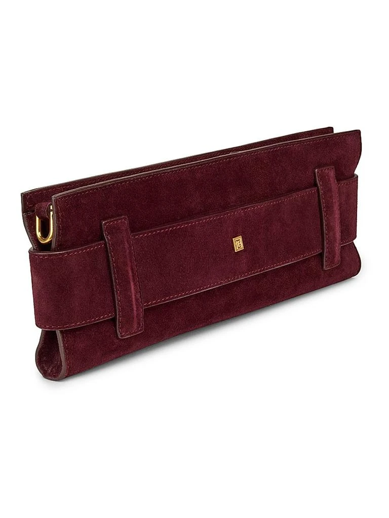 Balmain Mini Anthem Suede Clutch Bag 4