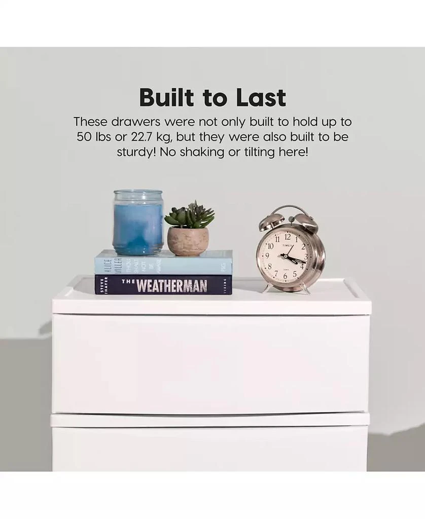 IRIS USA 4 Wide Drawer Storage, Organizer Unit for Bedroom, Closet, Living Room, Nursery, Dorm, White Frame with Matte White Front Panels, Set of 1 4