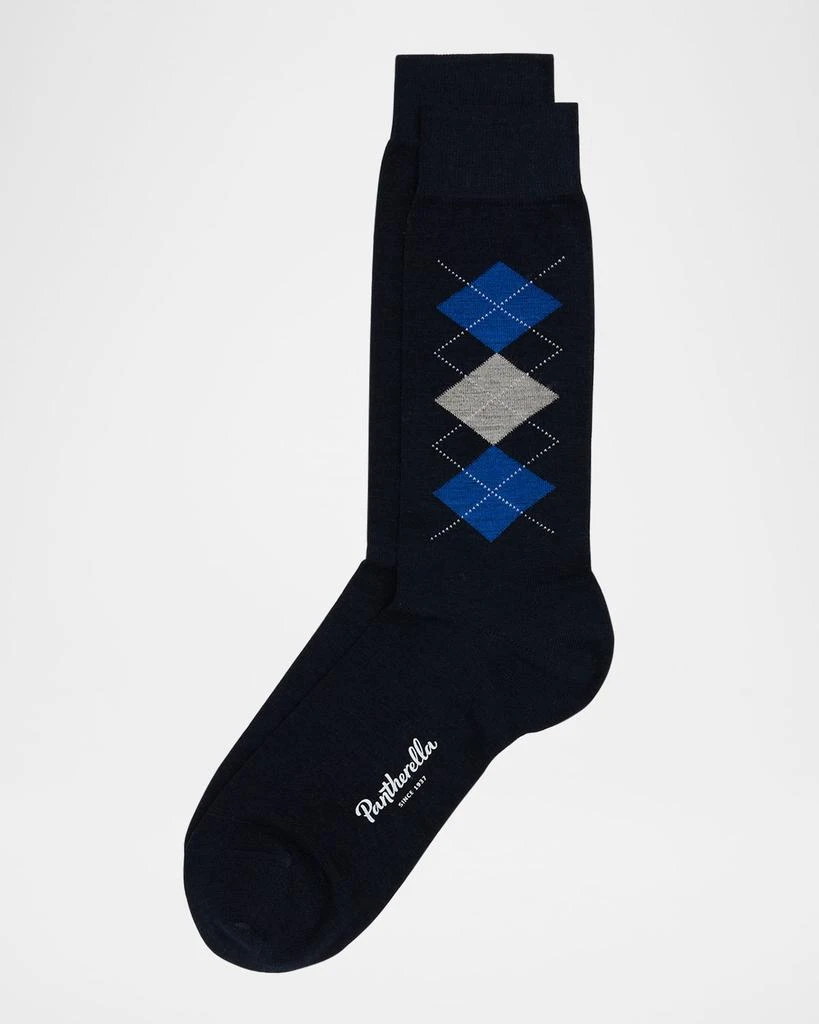 Pantherella Men's Locke Argyle Merino Socks 1