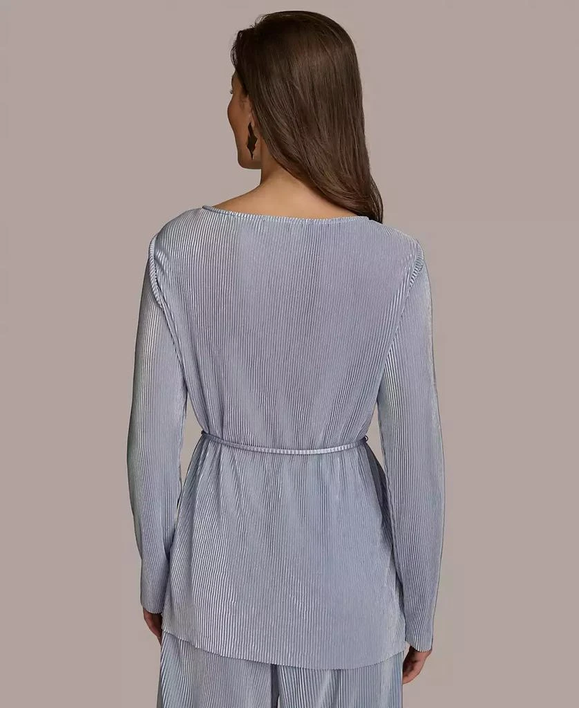 Donna Karan Women's Plisse Tie-Waist Blouse 2