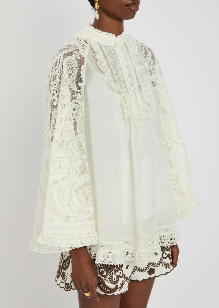 Zimmermann Ascension Lace Yoke Tunic ramie tunic 2