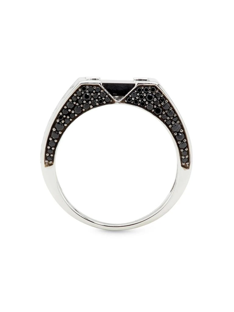 Effy Sterling Silver 
3.37 TCW Onyx 
Black Spinel Signet Ring 3