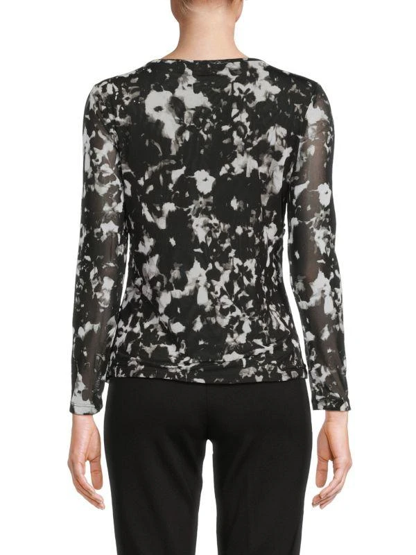 Badgley Mischka Print Ruched Top 2