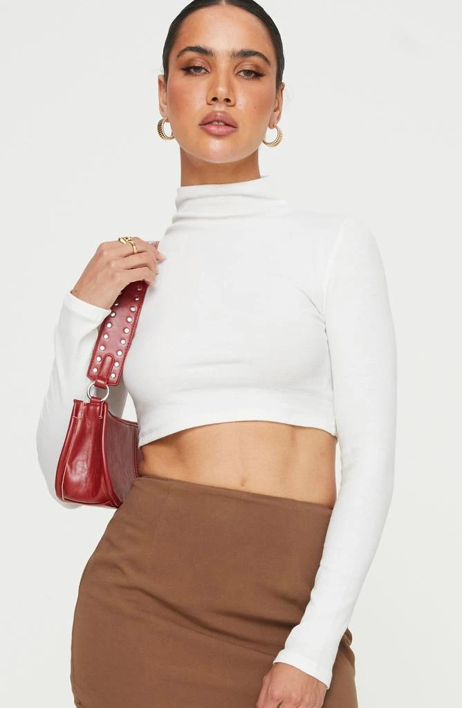 Princess Polly Nicola Long Sleeve Rib Crop Top 6