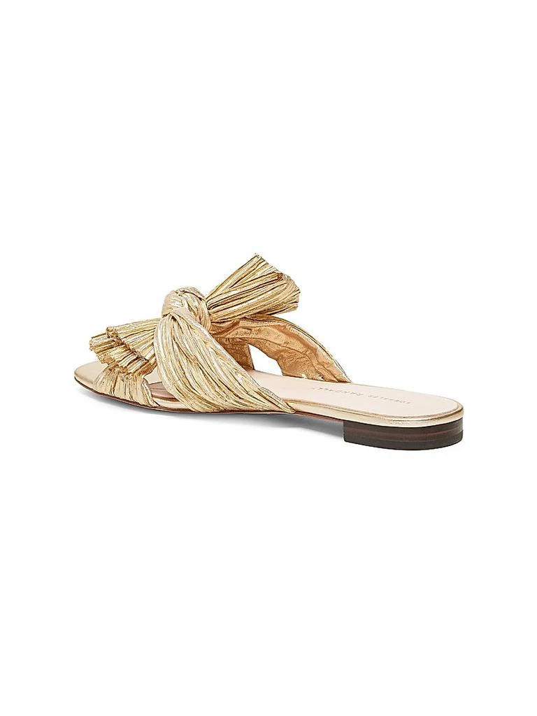 Loeffler Randall Daphne Flat Metallic Leather Sandals 3