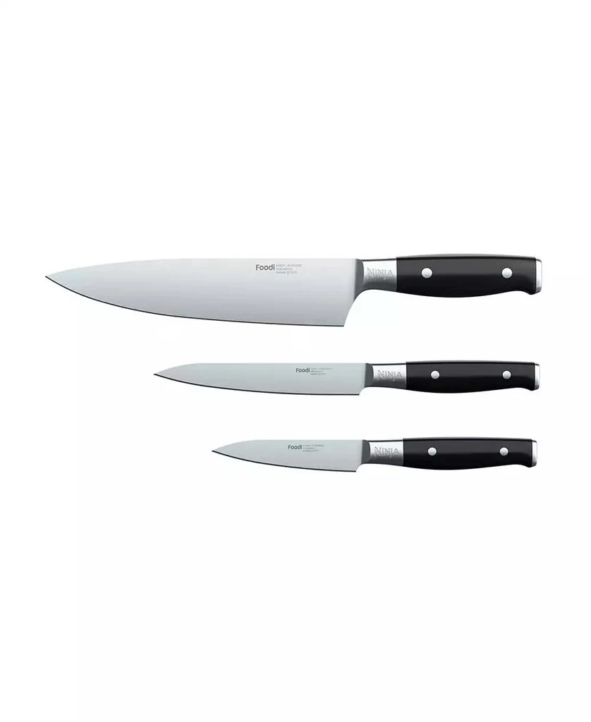 Ninja Foodi NeverDull German Stainless Steel Premium System 3-Piece Chef Knife, Utility Knife Paring Knife Set 1