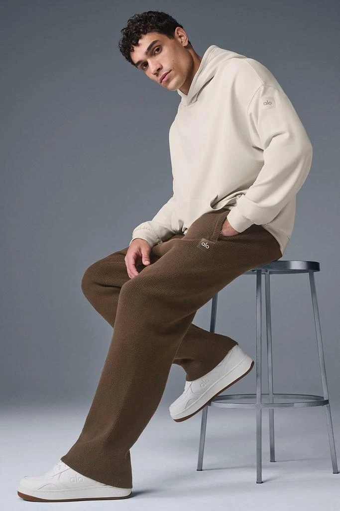 Alo Scholar Straight Leg Sweatpant - Espresso 4