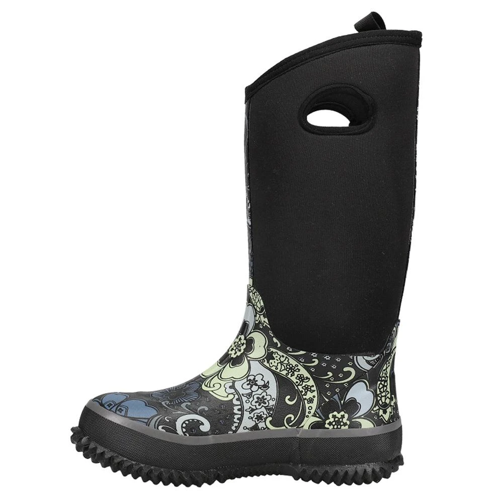 Roper Barnyard 12 Inch Floral Round Toe Rain Boots 3