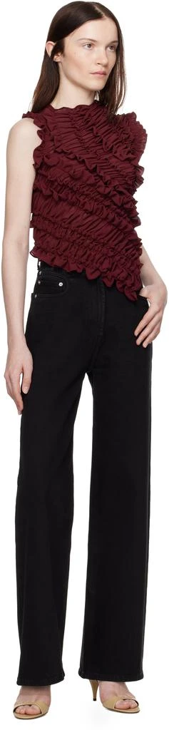 Beaufille SSENSE Exclusive Burgundy Vera Blouse 4