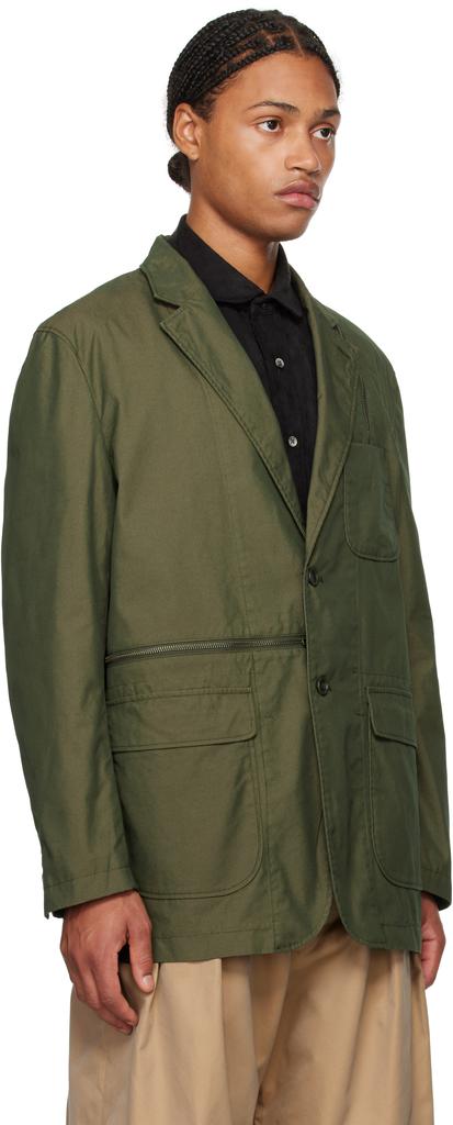 Engineered Garments Khaki Poplin Zip Jacket