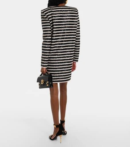 Balmain Sequined striped minidress 3