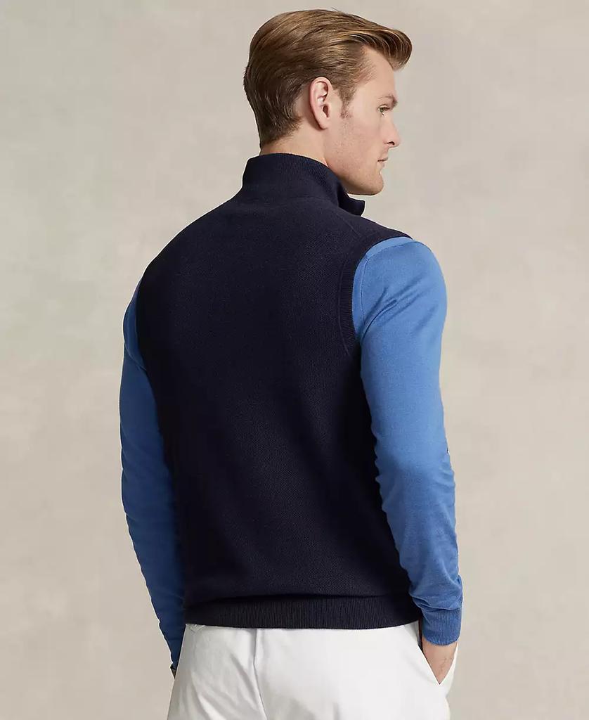 Ralph Lauren Men's Mesh-Knit Cotton Full-Zip Sweater Vest
