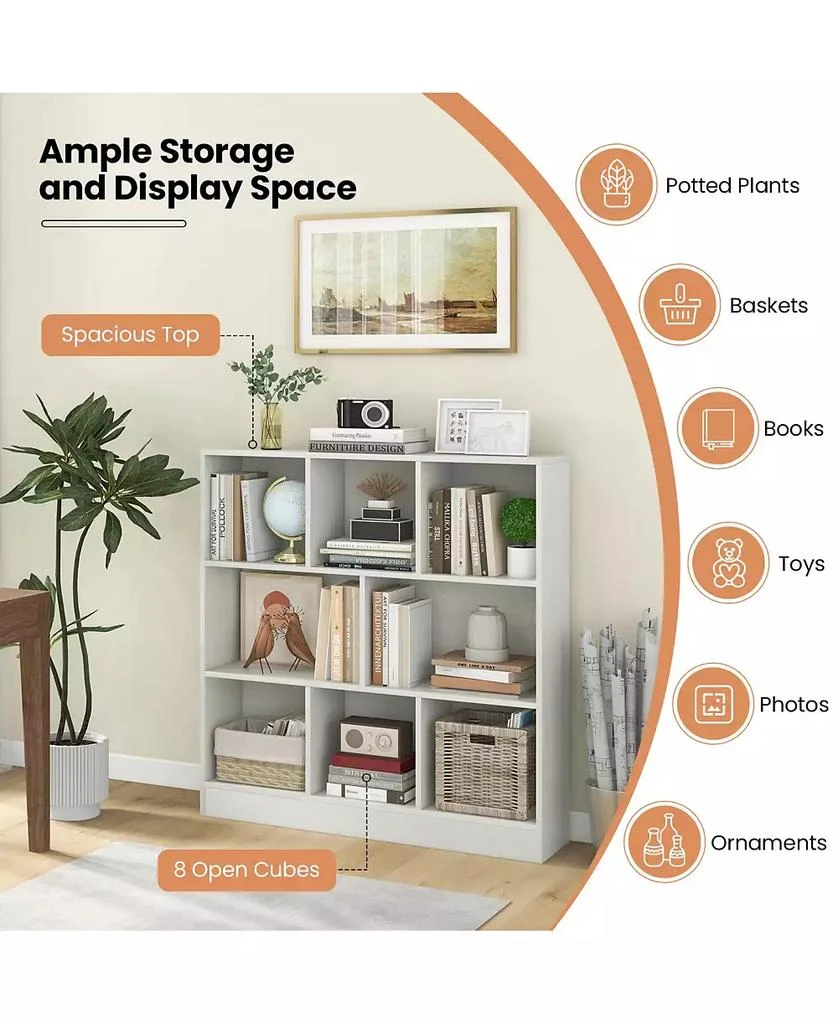 GOUUN 41 Inches 8-Cube Freestanding Bookcase for Kids 5