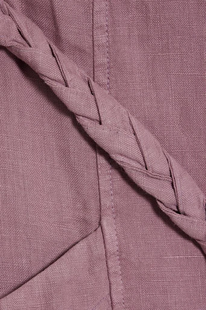 Joie Colin pintucked linen playsuit 4