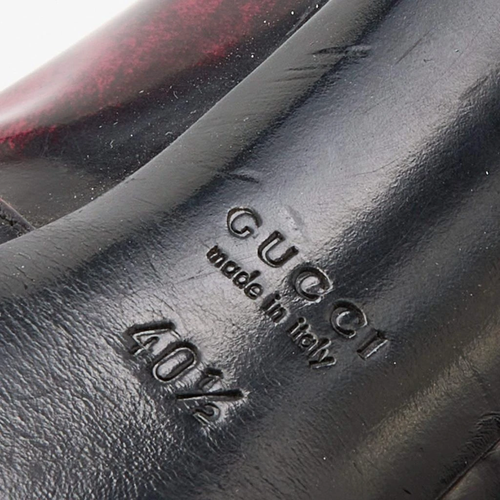 Gucci Gucci Black/Red Two-Tone Brogue Leather Platform Pumps Size 40.5 8