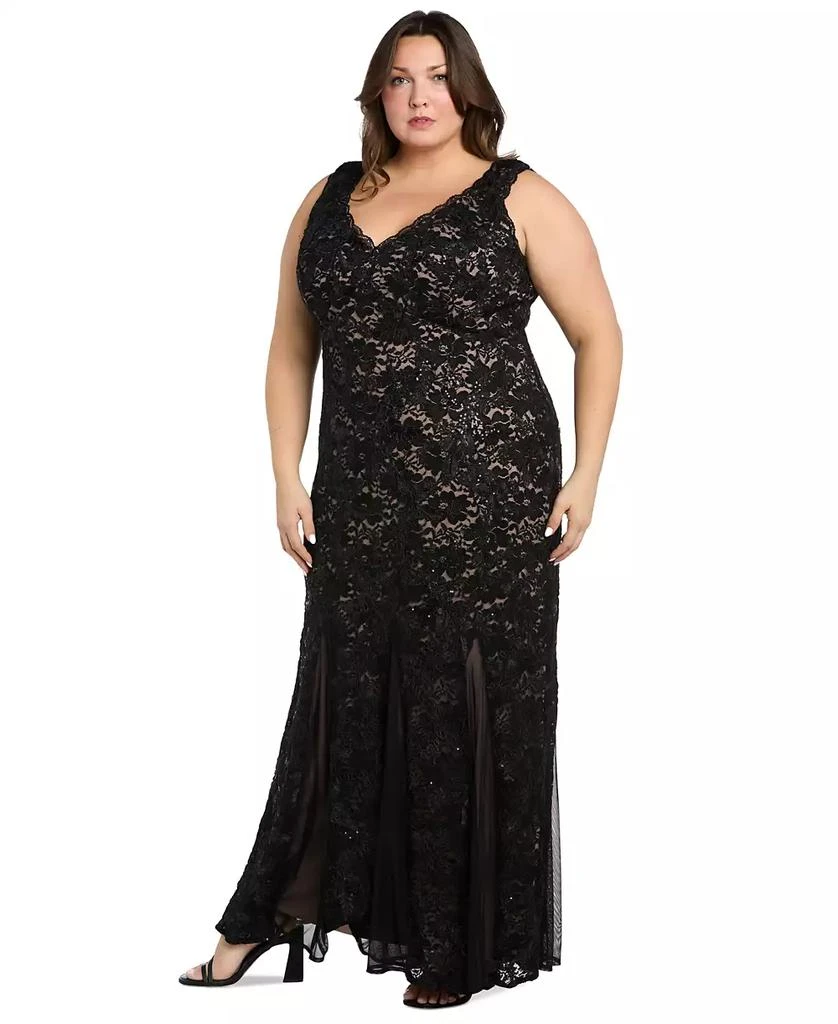 R & M Richards Plus Size Sequined Lace Gown - Dresses & Skirts - Compare  Prices from 4+ Stores - Free Shipping - BeyondStyle