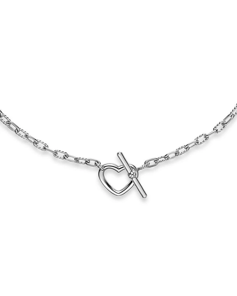 David Yurman DY Madison® Heart Toggle Chain Necklace in Sterling Silver, 3mm 3