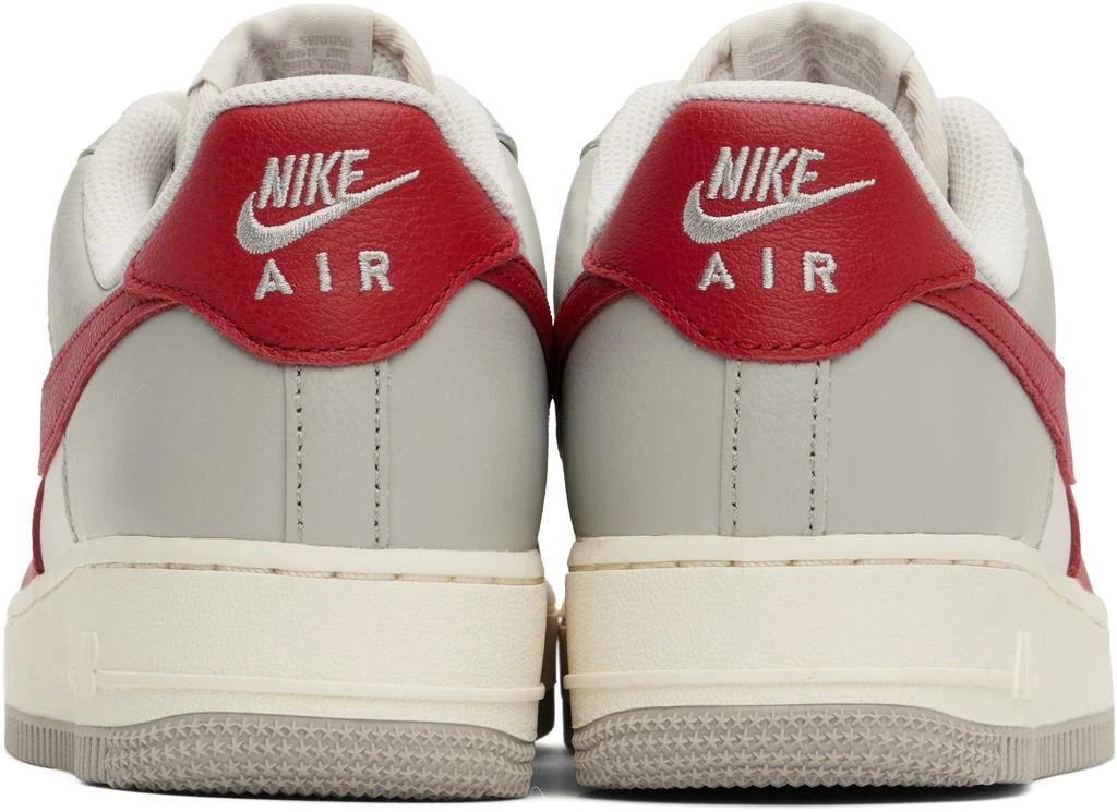 NIKE Red & Gray Air Force 1 '07 LV8 Sneakers 2