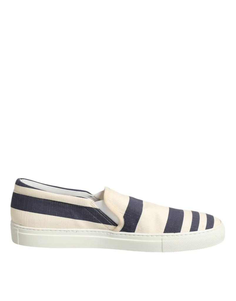 JUCCA blue Striped Canvas Men Low Top Casual Men's Shoes (Pre-Owned)