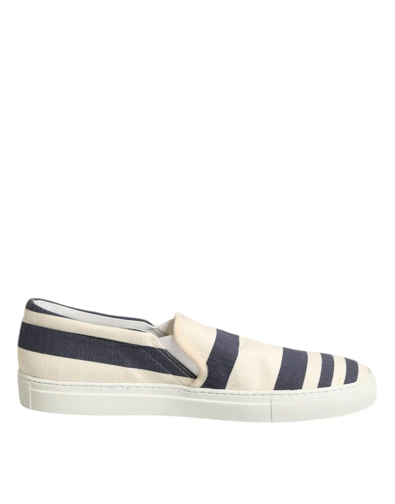 JUCCA blue Striped Canvas Men Low Top Casual Men's Shoes (Pre-Owned) 1