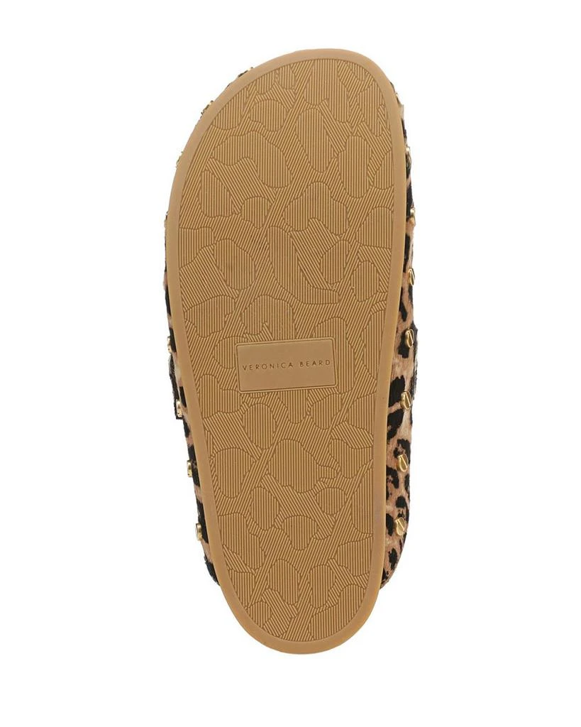 VERONICA BEARD Women's Fern Leopard Print Calf Hair Studded Clogs 6